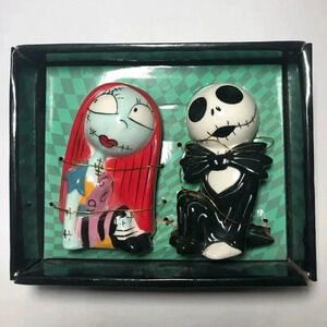 DISNEY- The Nightmare Before Christmas Sally & Jack Salt & Pepper Shakers- NIB